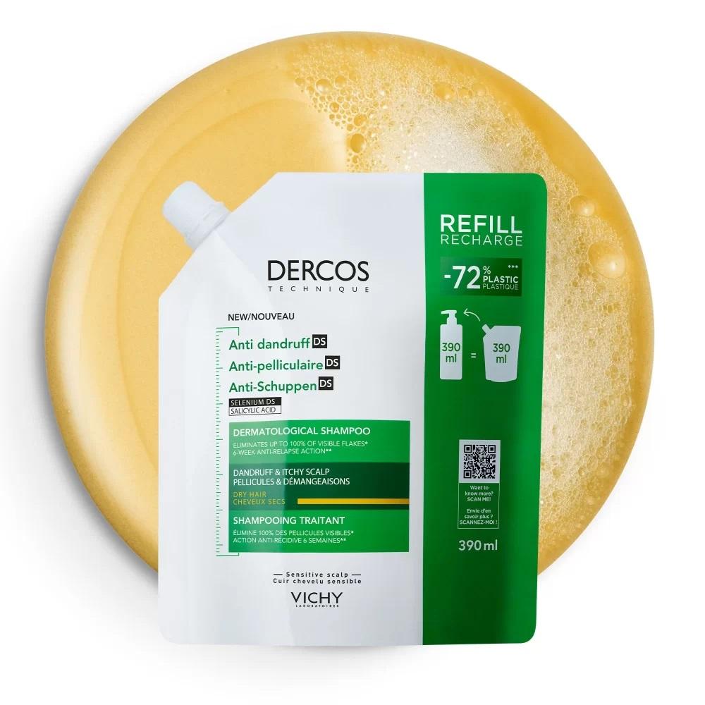 Vichy Dercos šampon lupy suché vlasy náplň 390ml