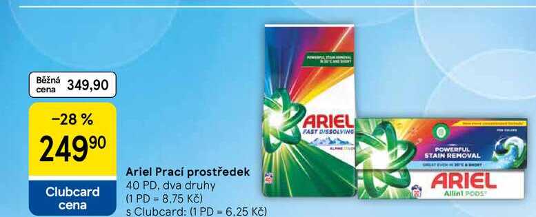 Ariel Prací prostředek, 40 PD, dva druhy