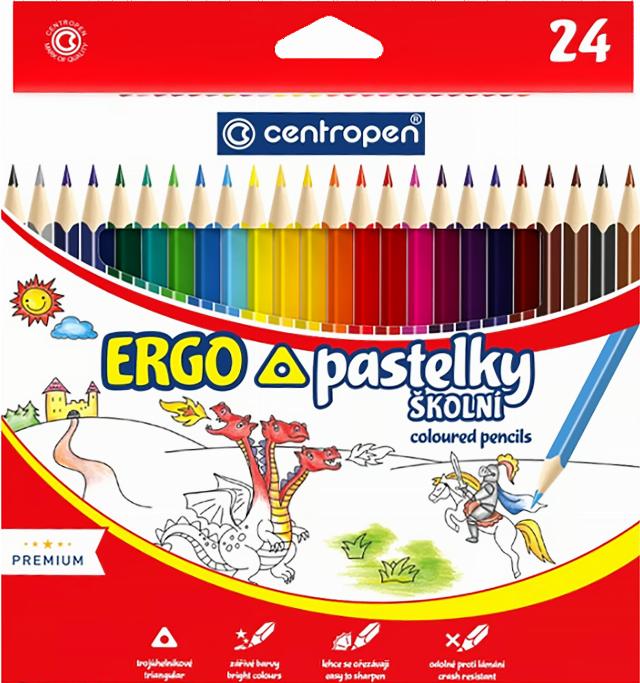 Centropen Trojhranné pastelky 24ks