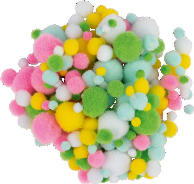 CRELANDO Pom pom 250 ks barevné