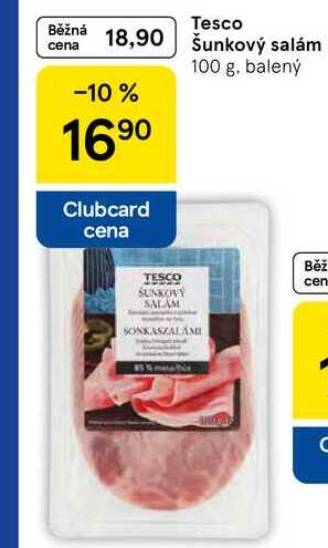 Tesco Šunkový salám, 100 g