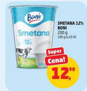 SMETANA 12% BONI, 200 g