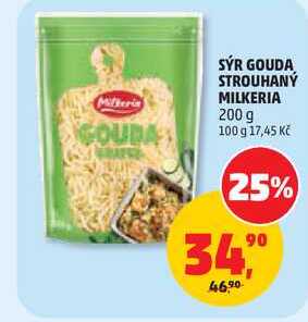 SÝR GOUDA STROUHANÝ MILKERIA, 200 g