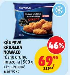 KŘUPAVÁ KŘIDÉLKA NOWACO různé druhy, mražená, 500 g