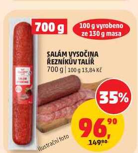 SALÁM VYSOČINA ŘEZNÍKŮV TALÍŘ, 700 g  