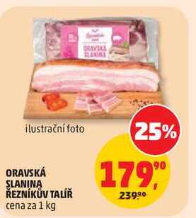 ORAVSKÁ SLANINA ŘEZNÍKŮV TALÍŘ, 1 kg