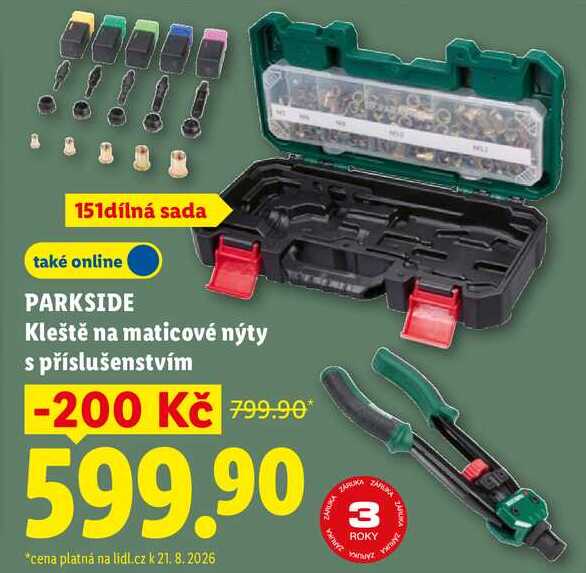 PARKSIDE Kleště na maticové nýty s příslušenstvím