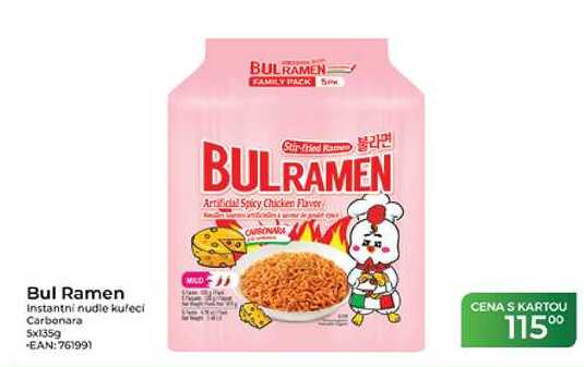 Bul Ramen Instantni nudle kuřecí Carbonara 5x135g  