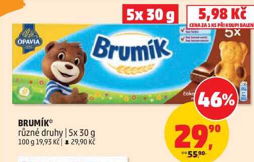 BRUMÍK různé druhy, 5x 30 g