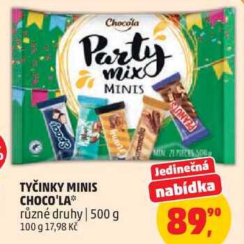 TYČINKY MINIS CHOCO'LA různé druhy, 500 g