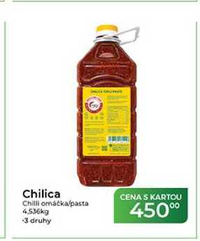 Chilica Chilli omáčka/pasta 4,536kg