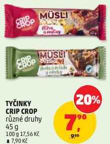 TYČINKY CRIP CROP různé druhy, 45 g