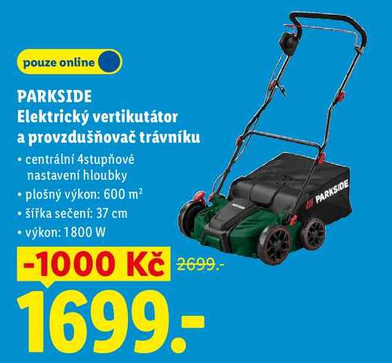 PARKSIDE Elektrický vertikutátor a provzdušňovač trávníku