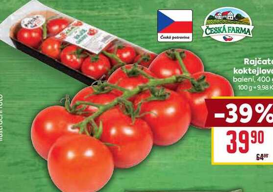 Rajčata koktejlove balení, 400 g