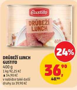 DRŮBEŽÍ LUNCH GUSTITO, 400 g