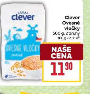 Clever Ovesné vločky 500 g