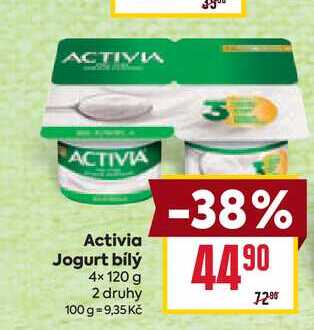 Activia Jogurt bílý 4x120 g