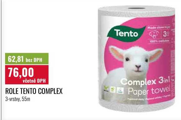 ROLE TENTO COMPLEX, 3-vrstvy