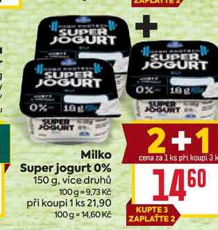 Milko Super jogurt 0% 150 g