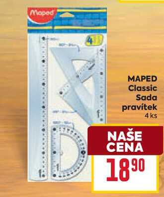 MAPED Classic Sada pravítek 4 ks 
