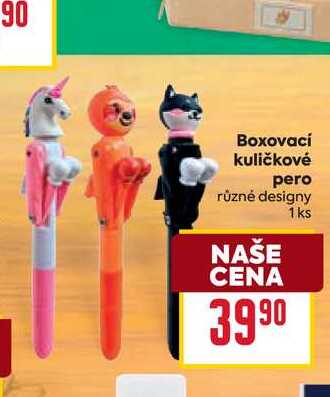 Boxovací kuličkové pero různé designy 1ks