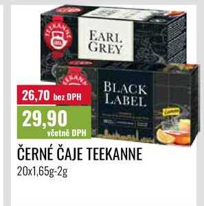 ČERNÉ ČAJE TEEKANNE, 20x1,65g-2g