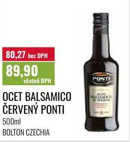 OCET BALSAMICO ČERVENÝ PONTI, 500ml