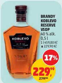 BRANDY KOBLEVO RESERVE VSOP 40% alk., 0,5 l