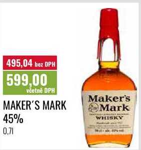 MAKER'S MARK 45%, 0,7l