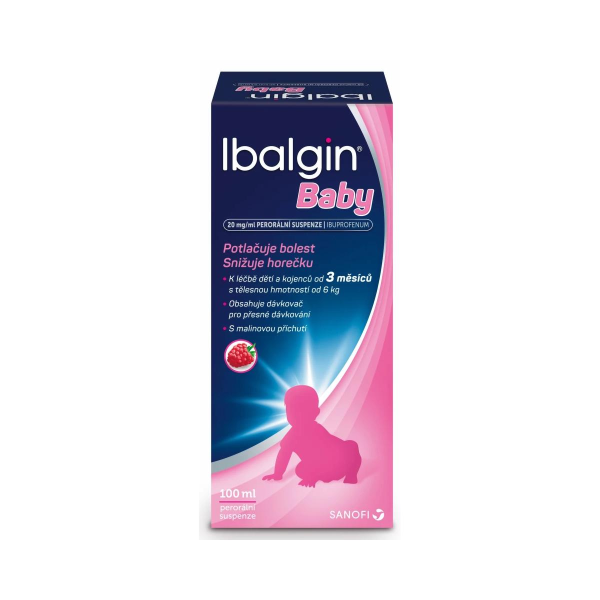 Ibalgin Baby 20mg perorální suspenze 100ml