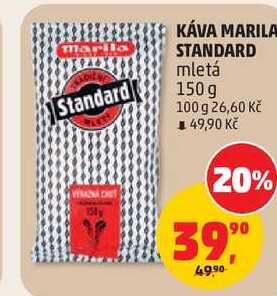 KÁVA MARILA STANDARD mletá, 150 g