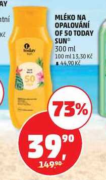 MLÉKO NA OPALOVÁNÍ OF 50 TODAY SUN, 300 ml  