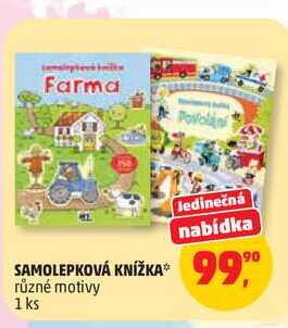 SAMOLEPKOVÁ KNÍŽKA různé motivy, 1 ks 