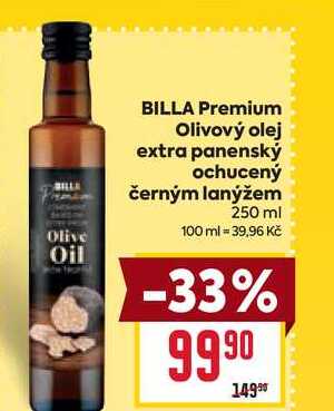 BILLA Premium Olivový olej extra panenský ochucený černým lanýžem 250 ml