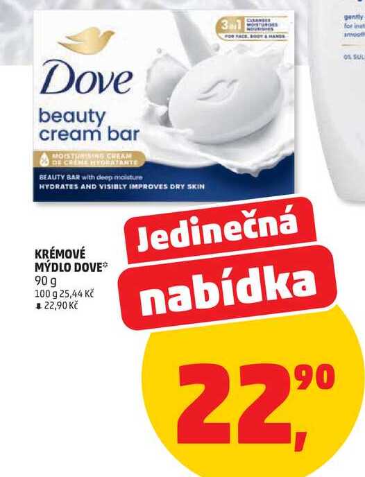 KRÉMOVÉ MÝDLO DOVE, 90 g 