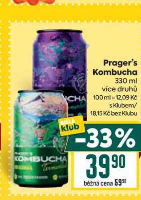 Prager's Kombucha 330 ml  