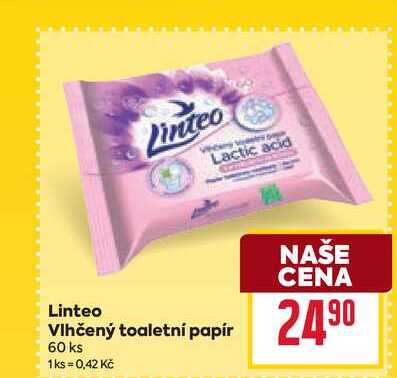 Linteo Vlhčený toaletní papír 60 ks
