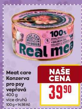 Meat care Konzerva pro psy vepřová 400 g 
