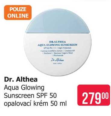 Dr. Althea Aqua Glowing Sunscreen SPF 50 opalovací krém 50 ml