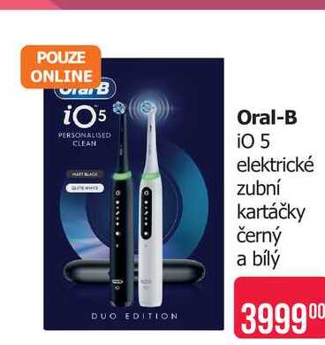 Oral-B i0 5 elektrické zubní kartáčky černý a bílý