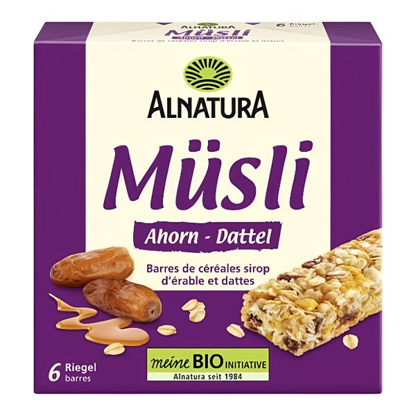 ALNATURA BIO Tyčinky Müsli s javorovým sirupem a datlemi 6ks