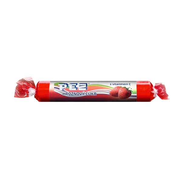 Pez Hroznový cukr s vitamínem C, s jahodovou příchutí