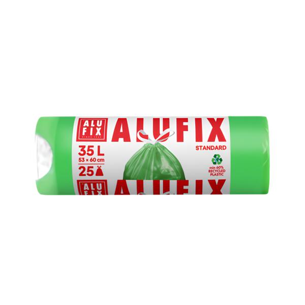 Alufix Pytle na odpadky zatahovací 35 l, 25 ks, HDPE zelené