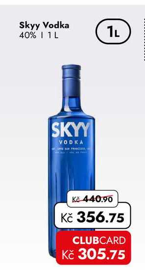 Skyy Vodka 40% 1 L