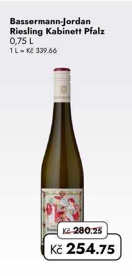 Bassermann-Jordan Riesling Kabinett Pfalz 0,75 L