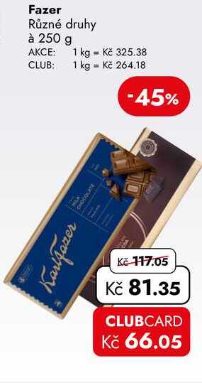 Fazer Různé druhy à 250 g