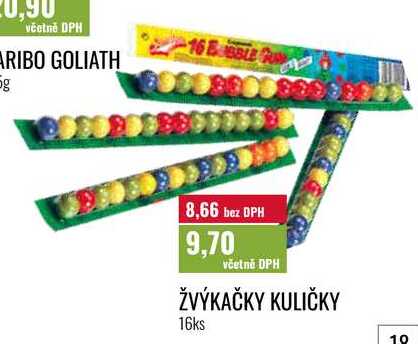 ŽVÝKAČKY KULIČKY, 16ks  