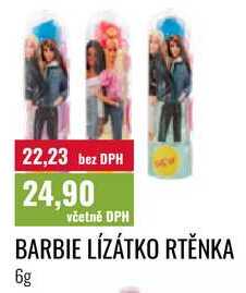 BARBIE LÍZÁTKO RTĚNKA, 6g