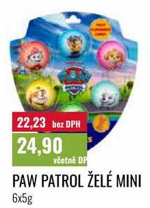 PAW PATROL ŽELÉ MINI, 6x5g