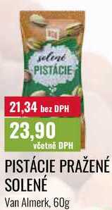 PISTÁCIE PRAŽENÉ SOLENÉ, 60g 